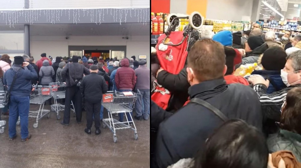 Cozi de 600 de metri la ulei de floarea soarelui. Oamenii s-au călcat în picioare, un bărbat a murit lângă paleții de ulei, în Bulgaria
